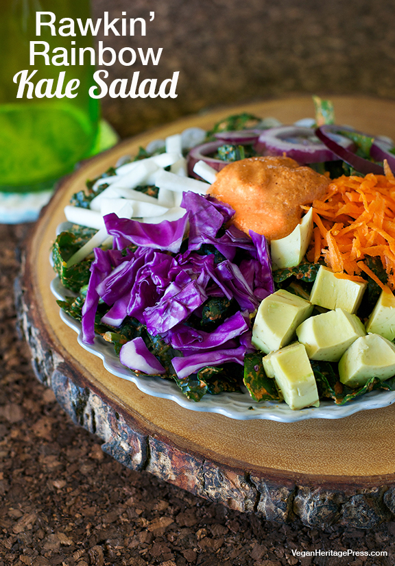 Rawkin Rainbow Kale Salad