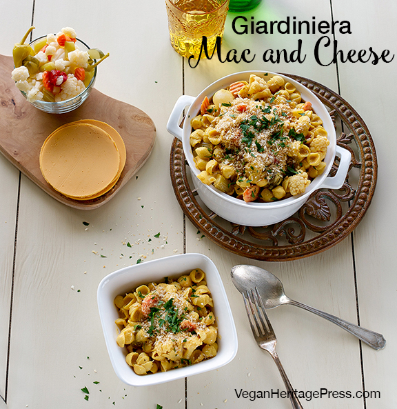 Vegan Giardiniera Mac and Cheese from Cook the Pantry by Robin Robertson