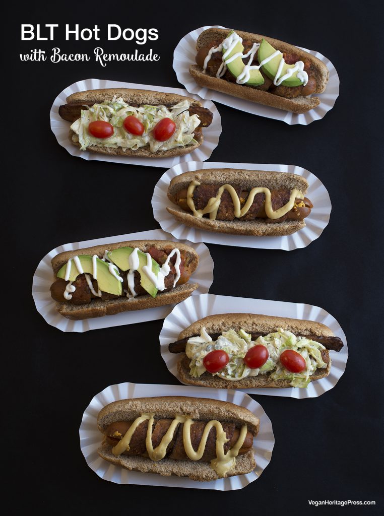 BLT Hot Dogs with Bacon Remoulade from Baconish by Leinana Two Moons