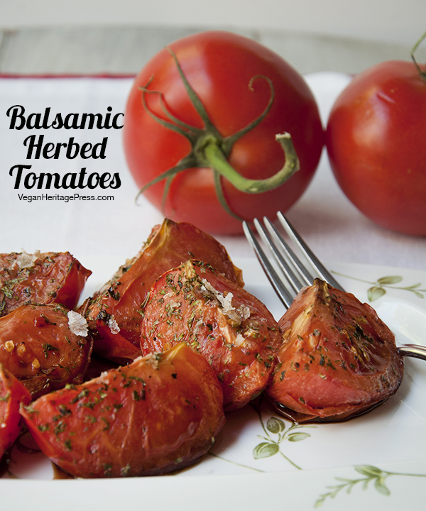 Balsamic Herbed Tomatoes from The Vegan Air Fryer by JL Fields