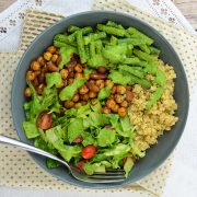 Two-Bean Salad Bowl with Pesto Dressing from Vegan Bowls by Zsu Dever